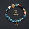 Gemini-blue black spotted stone