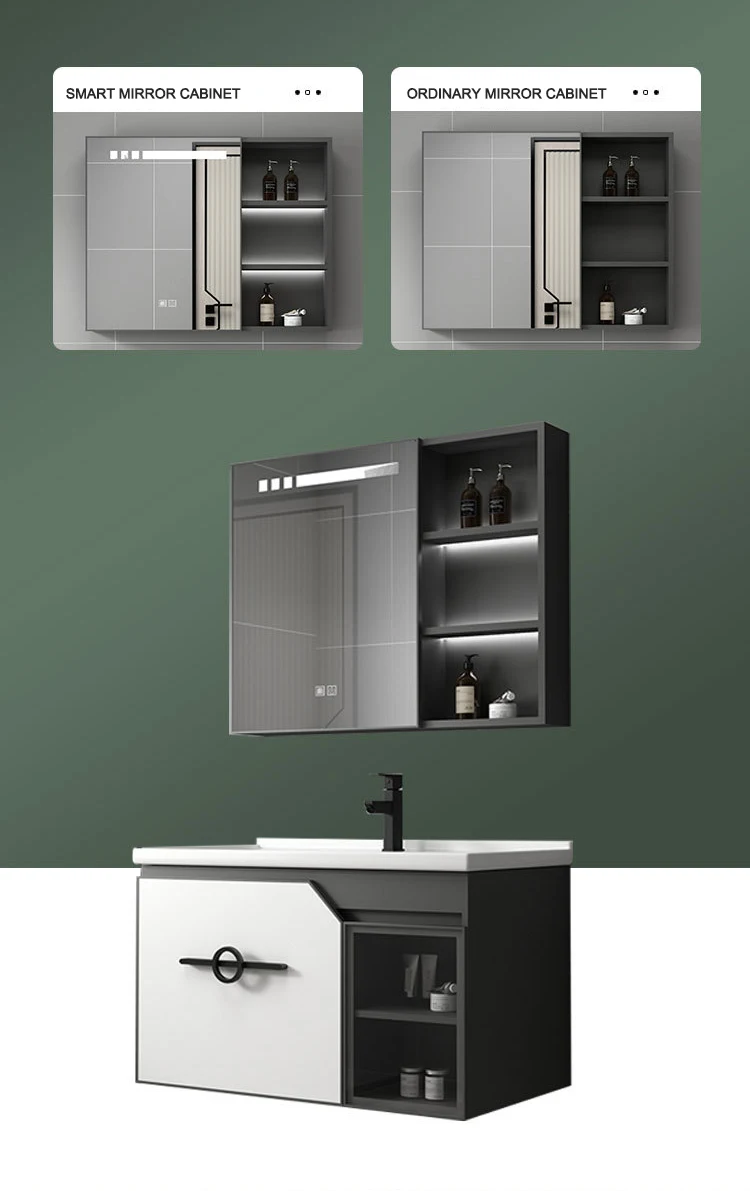 Modern Custom 45 Inch Classic Mirror Vanities Wall Storage Cupboard Single Bathroom