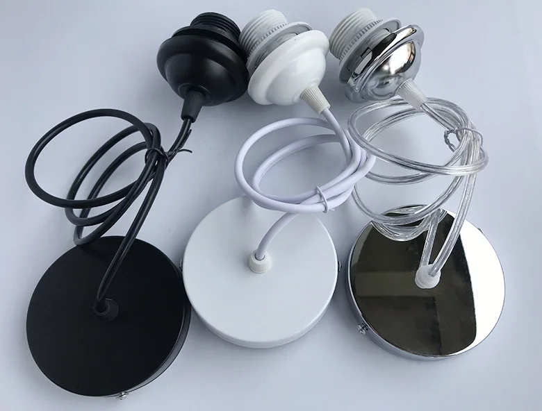 Ceiling Tray with Hanging Wire Light Body Screw E27 Lamp Holder Chandelier Lamp Holder Lighting Lamps LED Bulb Access