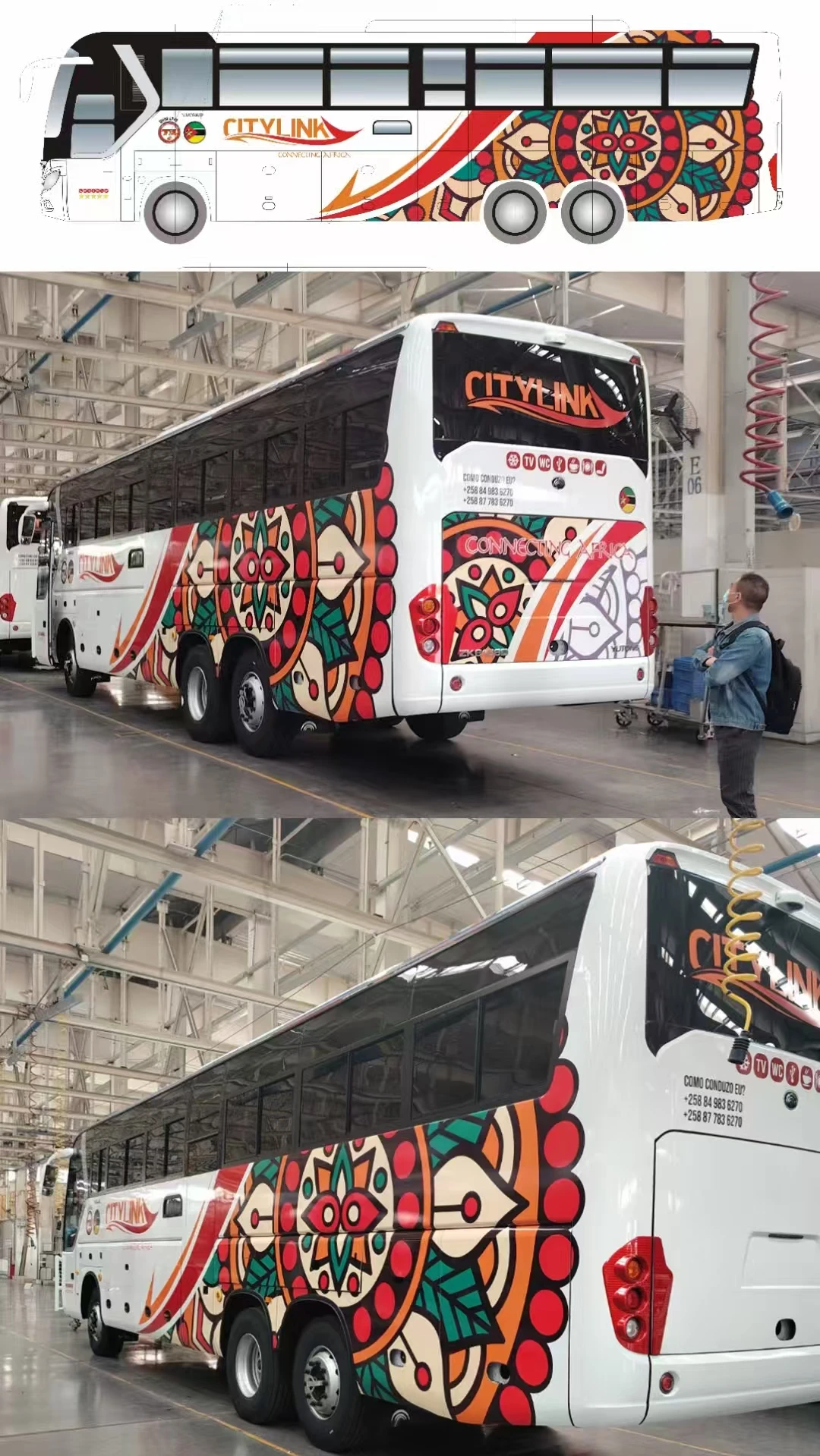 3M Custom Brand Car Films Bus Graphics Vinyl Wrap Decals Vehicle Advertising Bus Body Stickers With Warranty Custom Design