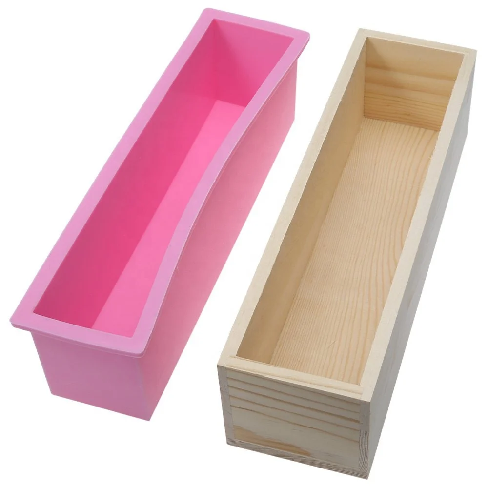 Soap Molds Making Kit with Wooden Cutter Measuring Box (44oz