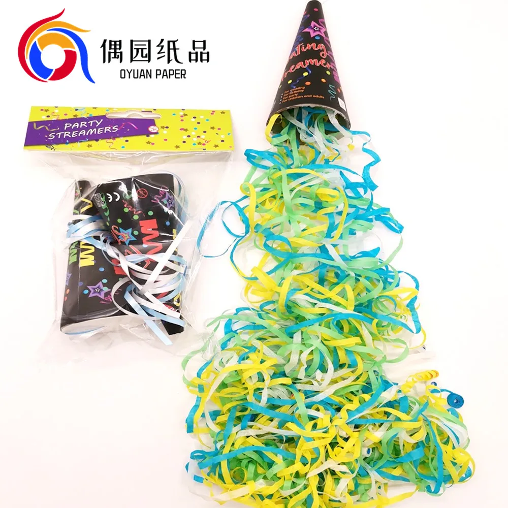 Pull Confetti Colorful Streamer Ice Cream Spider Silk Ribbon Fireworks for Party Decoration Celebration