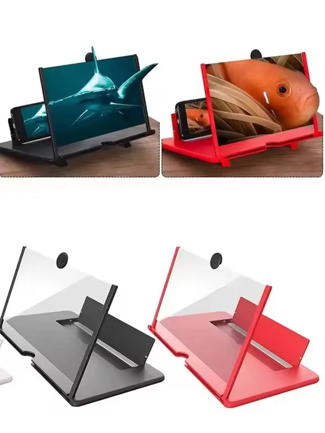 Magical 3D Mobile Phone Screen Magnifier Cell Phone HD Magnifying Glass  Mount Movies Video Amplifier with Foldable Holder Stand