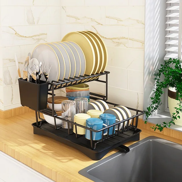 Dish Drying Rack and Drainboard Set for Kitchen Efficiency