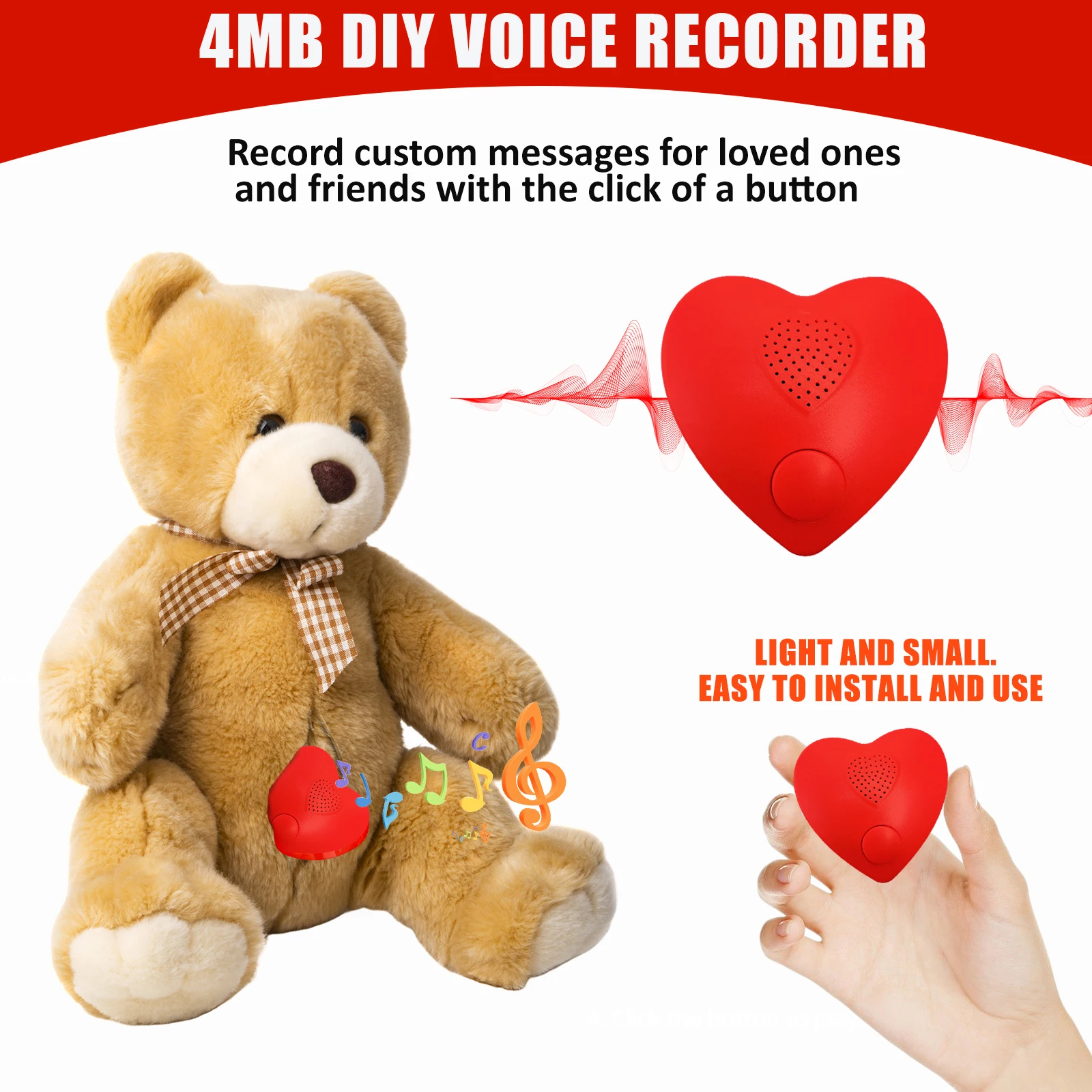 Sound Box Sound Recorder For Stuffed Animal Animals Multiple