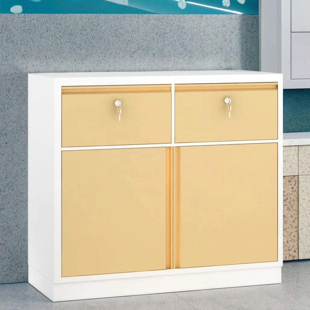 Medical Lab Double Drawer Storage Cabinet with Chemical-Resistant Coating and Sliding Label Panels Lab Equipment Organizer 5