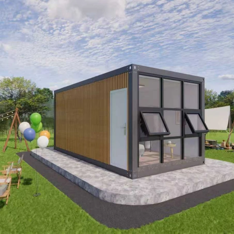 منزل حاويات بحجم 20 قدمًا عالي الجودة وسهل التجميع، منازل حاوية جاهزة حديثة ووحداتية، مكتب أو فندق
