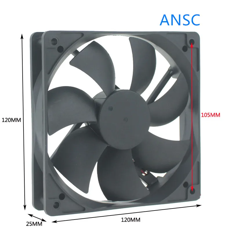 Durable/Large air volume /High speed/low speed/Mute/Long life/High quality AFD12025 12CM 120x120x25 DC Brushless Axial flow Fan