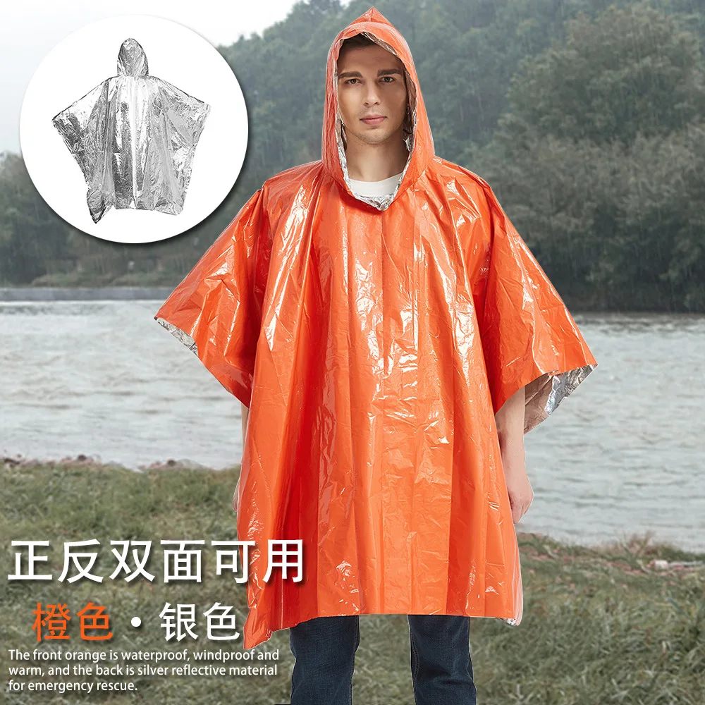 Wholesale Emergency Thicken Camo Men Gear and Equipment, Disposable Reflective Poncho, Camping Rain Coat Camouflage Poncho From