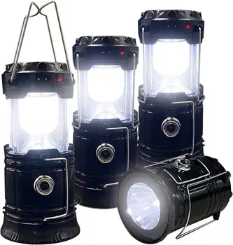 Portable Camping Outdoor Rechargeable Led Light Lanterns Lamp Torch Solar Camping Lantern