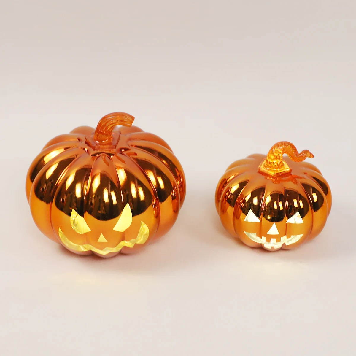 mini glass pumpkins for decorating halloween led light up decoration carving pumpkins ornaments