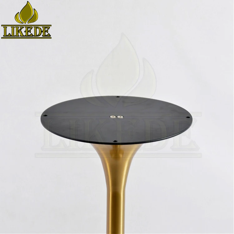 Hot Sale Brushed Gold SS304 Stainless Steel Table Base Elegant Furniture Legs for Bar Tables