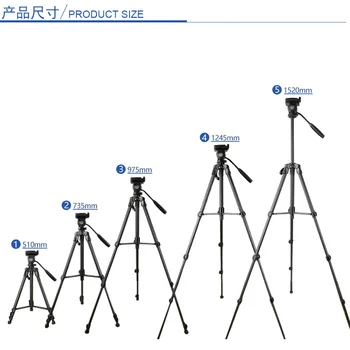 KALIOU A054 Multi Function with Three Dimensional Yuntai Bubble Level Unc1/4 Screw Tripod for Digital Camera Go PRO Stand detail image