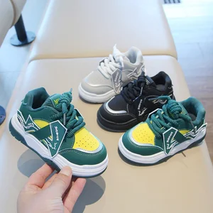 2026 Spring Fall Trendyy Children's Sports Sneakers Lightweight Casual Shoes for Boys Girls Lace-Up Soft Sole Baby Shoes for