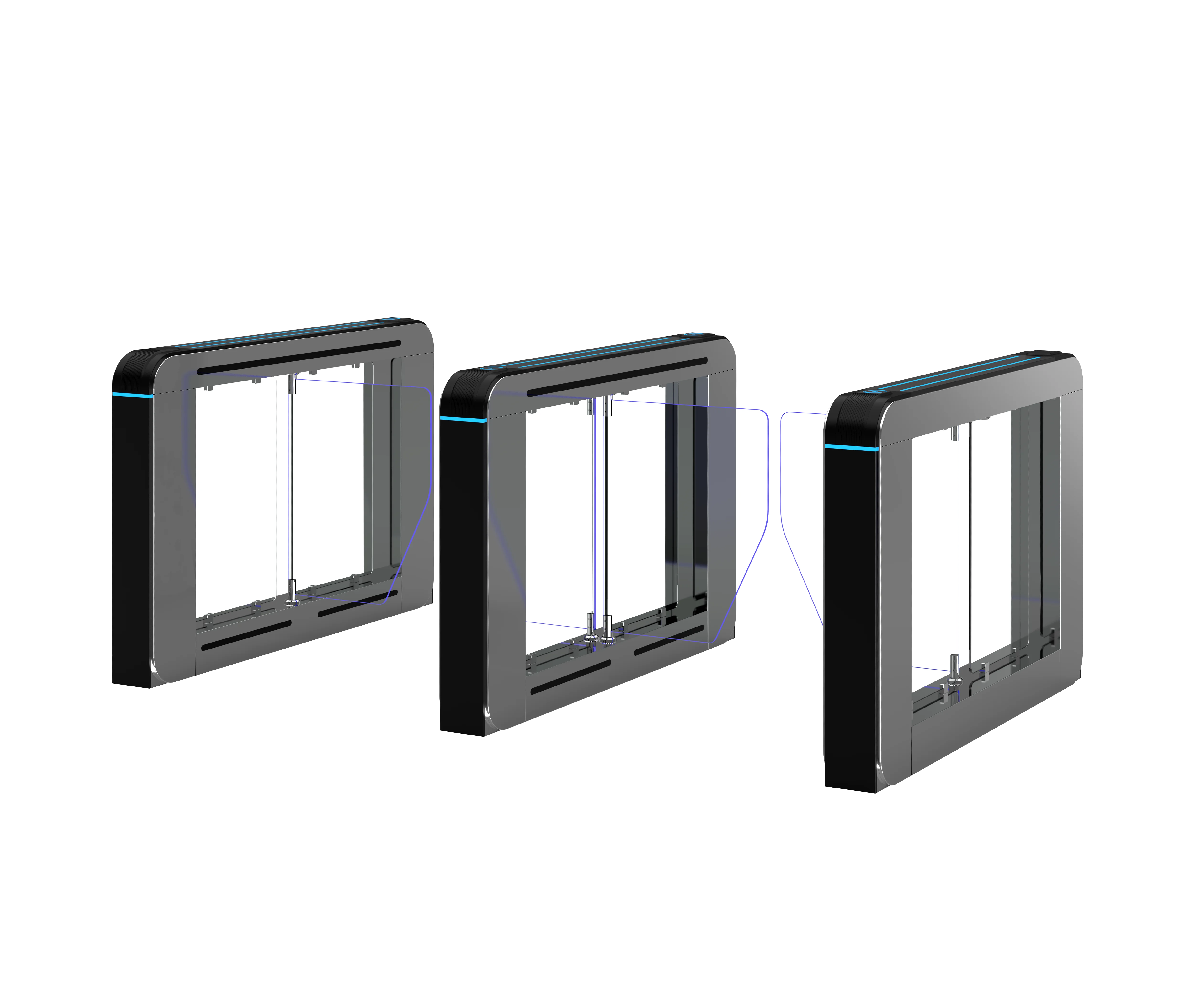 2022 Karsun  New Design Access Control  Swing Barrier Speed Gate for Business Malls and Edifice