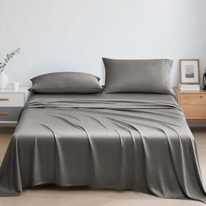 Modern 100% Bamboo Fabric King Size Bed Sheets Sets 4 or 6 Pieces Original Bedding for Beds
