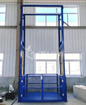 300kg-3t Load 3.5m-15m Height Wall Mounted Guide Rail Lift Platform ...