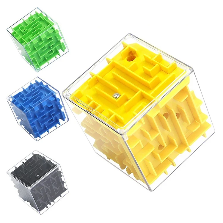 Kids 3D Game Box Beads Play Maze Magic Puzzle Cube Rolling Ball Game for Christmas Gift