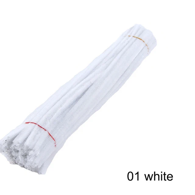 Luxury White Pipe Cleaners, Chenille