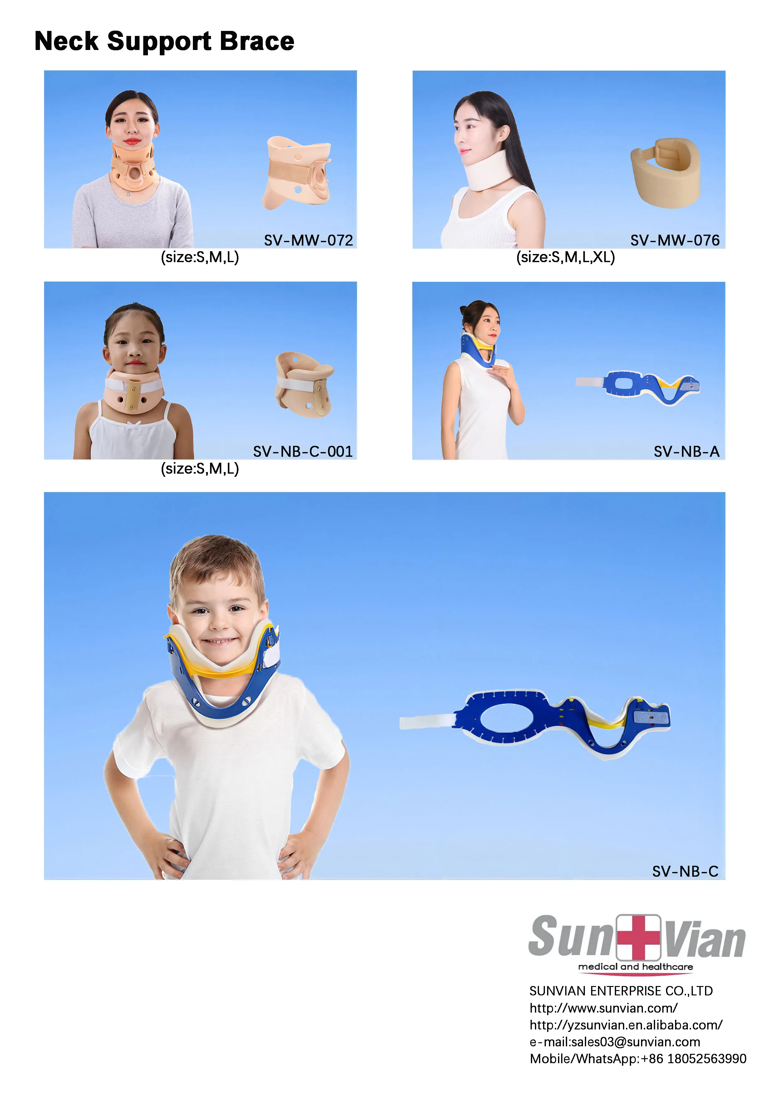 Soft Foam Neck Support Brace Adjustable Cervical Collar factory