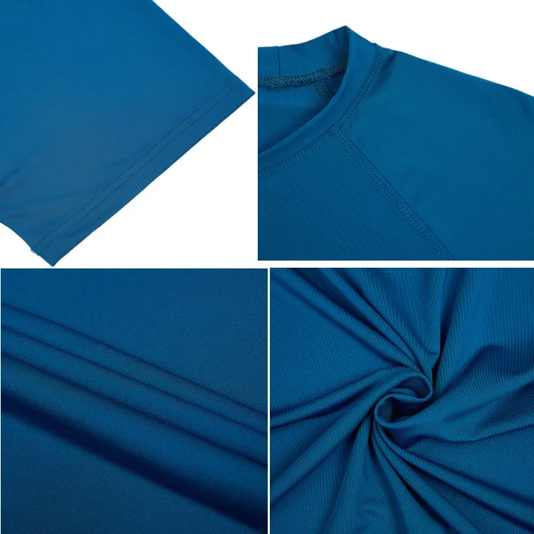 Wholesale Solid Color Rash Guard Surf Shirt Designs Custom Logo Swim Rash Guard Shirts for Men