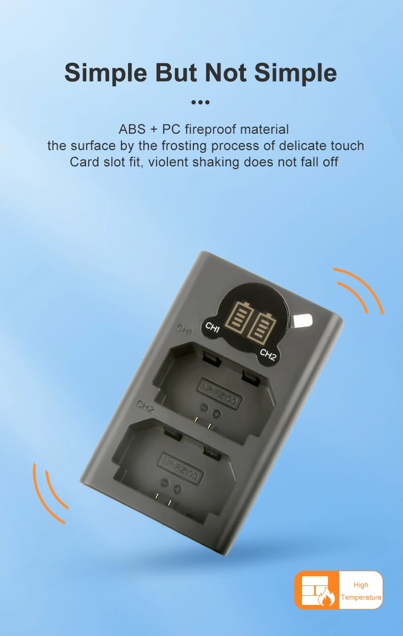 LCD display dual USB charger for Sony NP-FZ100 NP FZ100 battery quick charge supplier