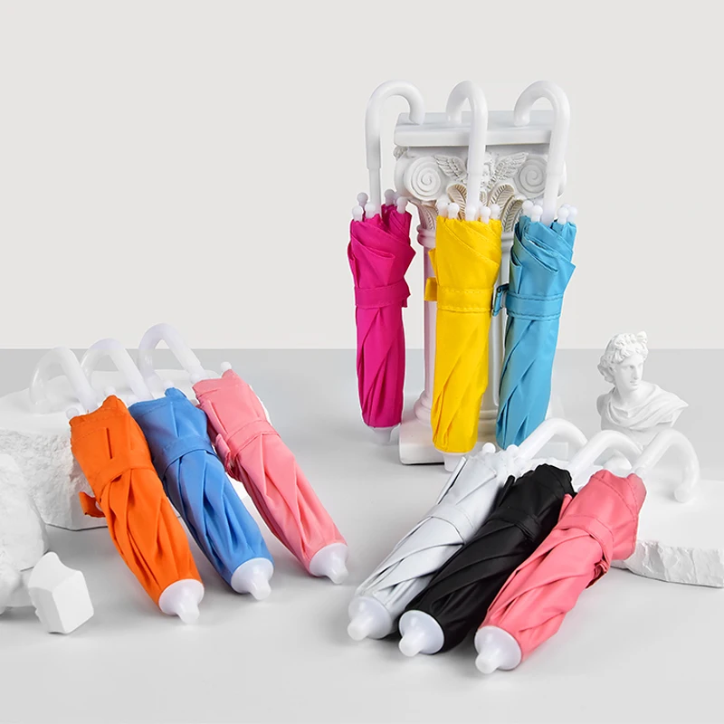Manual Open Shenzhen Factory 5 Inches Small Portable Mini Sun Block Phone Umbrella