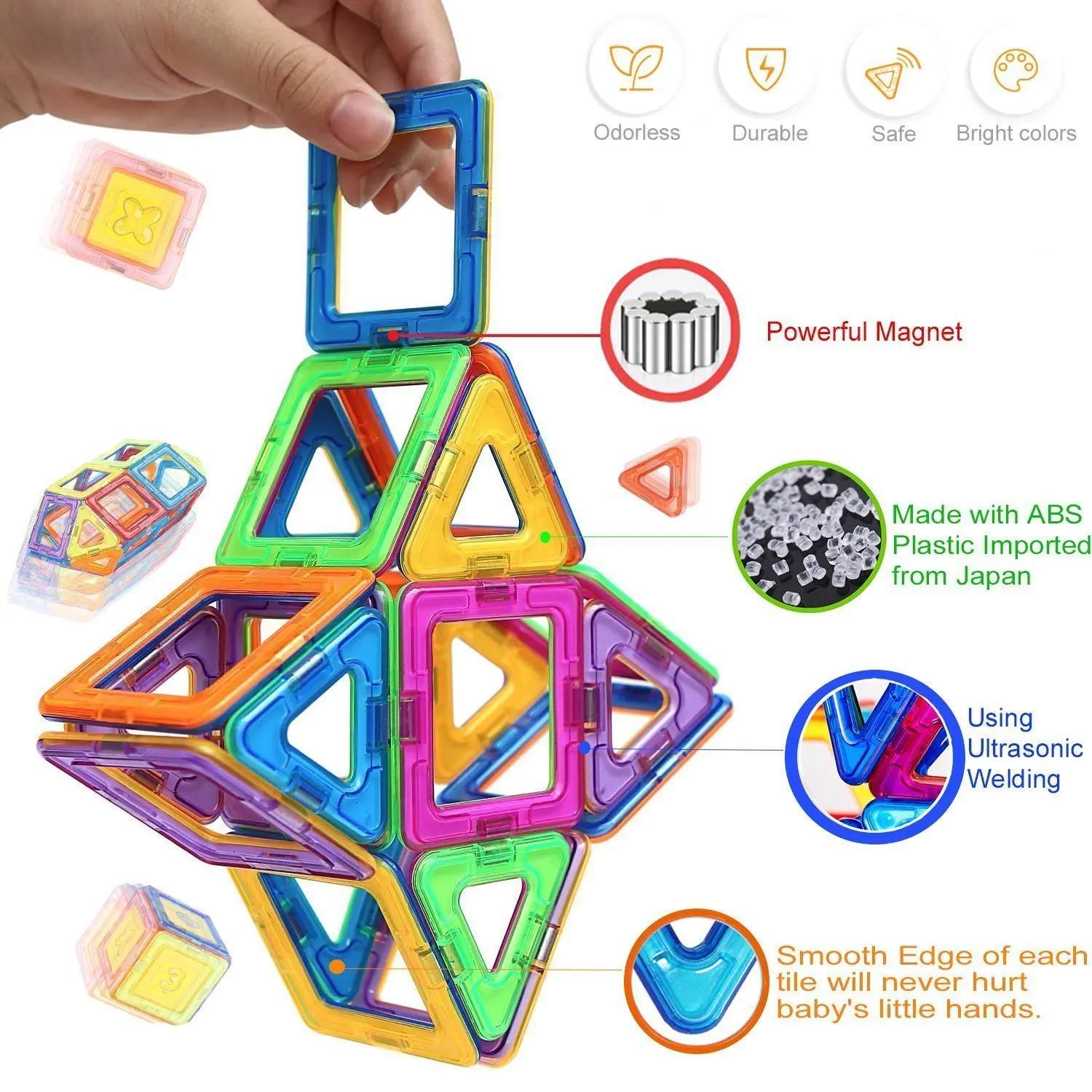 Magnetic Tiles - Educational 3D Magnet Building Toys
