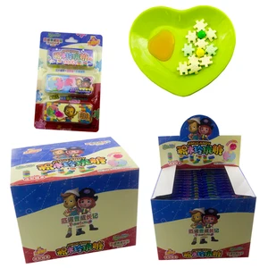 Building Block Fruit Flavor Hard Candy With Liquid Jam Candy and Popping Candy