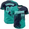 Aqua Green and Navy Blue