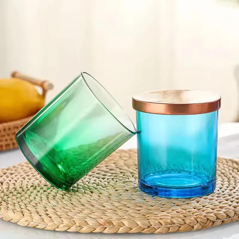 Custom product 16oz matte black candle jar with wood lid and round bottom