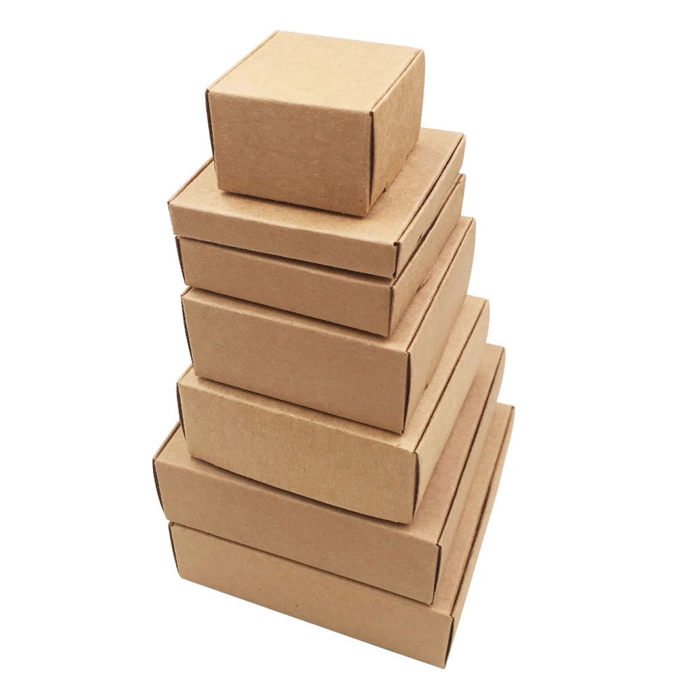 Ready To Ship Kraft Paper Shipping Box Delivery Carton Paper Recyclable