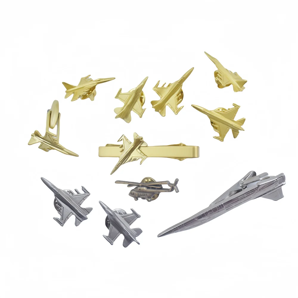 Custom Airplane Metal Lapel Pins Badges with Plastic Box Aviation Themed Collectible Pin Aviation Commemorative Badge