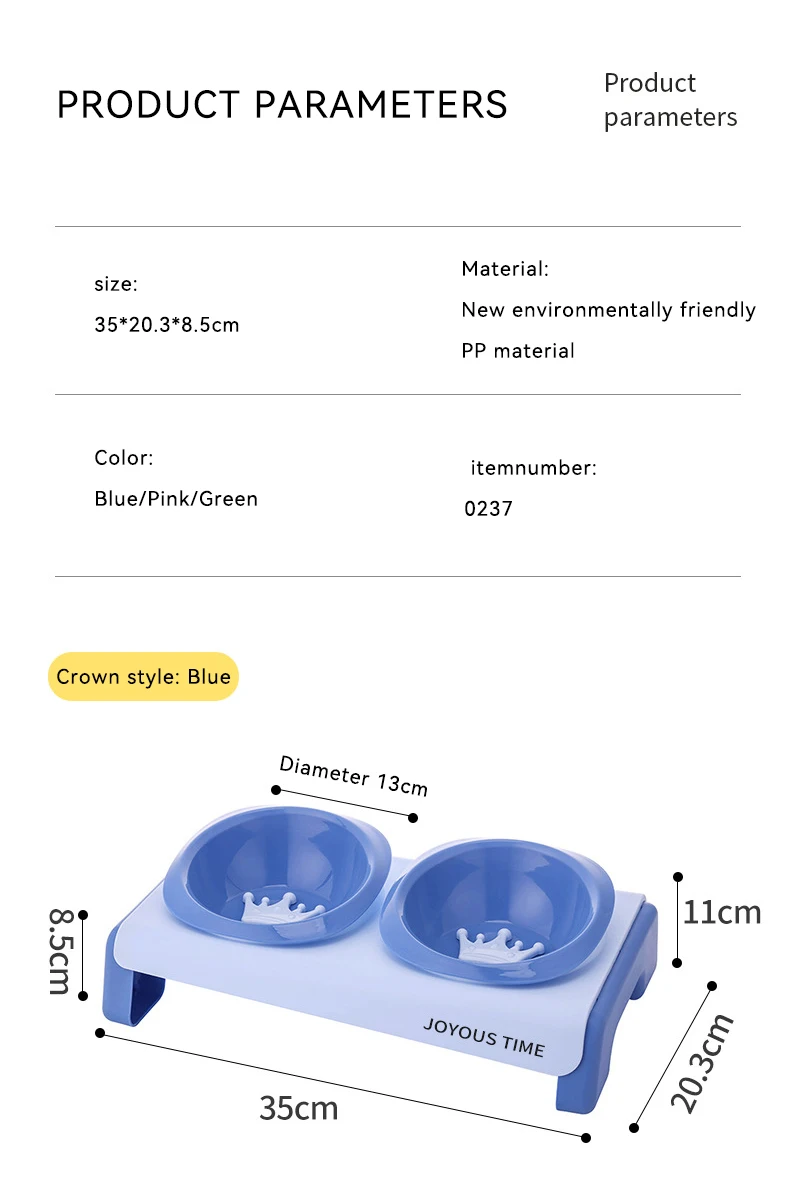 Cat Bowl Dog Bowl Pet Slow Food PP Bowl cat Water Dispenser Leak-proof Food Pet Bowl Anti-upset Pet Double Bowl supplier