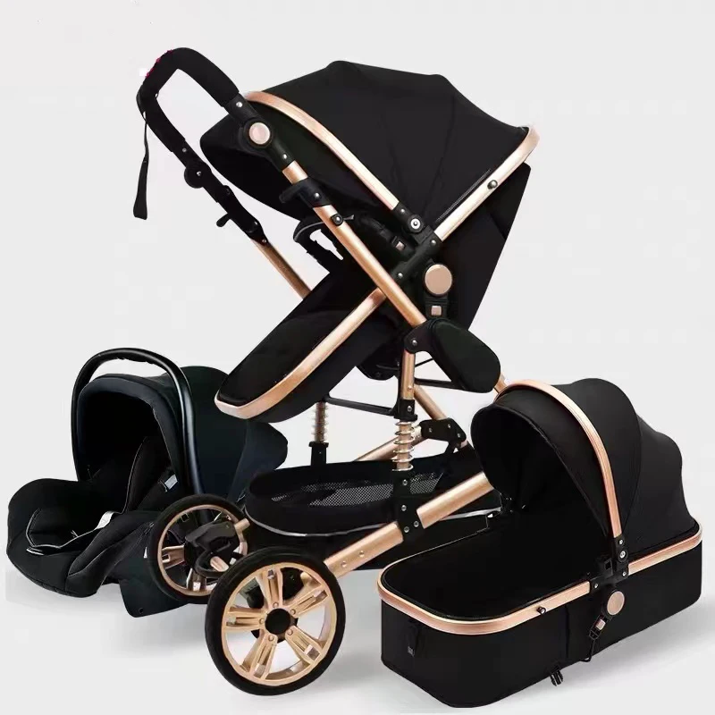 hot price certified high view high quality 0-36 months New Born buggy Baby Stroller 3 in 1 With Seat Foot Cover for big kids