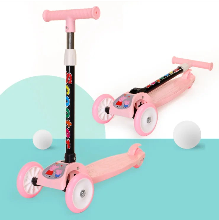 Hot Sale Scooter For Kids, Adjustable & Folding 3 Wheel Scooter, LED Light Up Wheels, For 2-8 Years Old, PACK OF 1, MULTICOLOR image