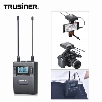 COMICA CVM-WM300(B) UHF 96-Channels Metal Wireless Microphone With Dual-transmitters and One Receiver for DSLR & Camcorder Video detail image