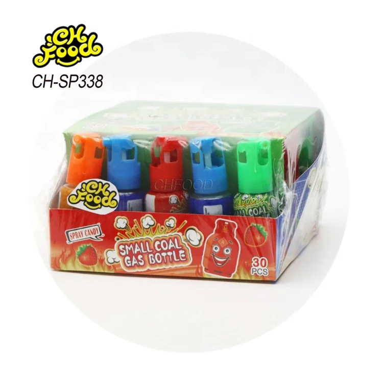 Wholesale Low MOQ Gas Cylinder Sour Fruit Flavor Liquid Spray Candy Sweets for Kids