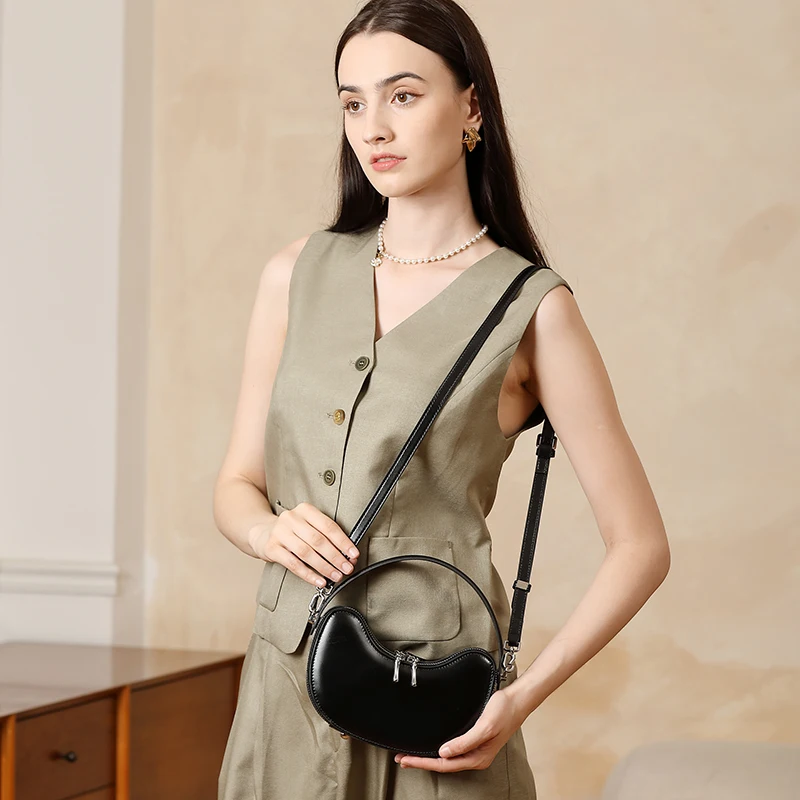Factory Fast Shipping Women Orange Shaped Style Ladies Sling Shoulder Bag Leather Tote Leather Customized Logo Women Handbag