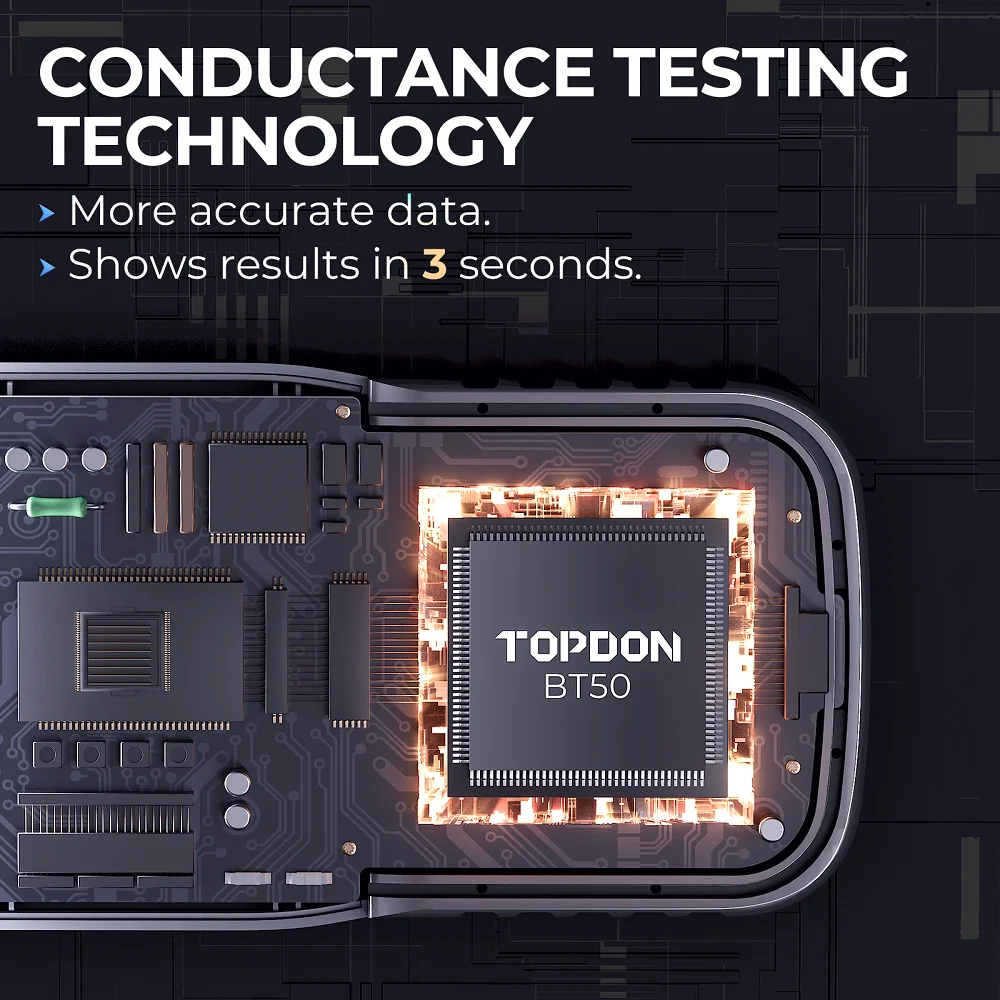 TOPDON BT50 12V Battery Load Tester Battery Analyzer