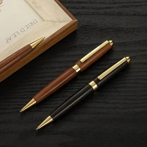 ECO Friendly Rosewood Ballpoint Pen Luxury Black Wood Pen with Custom Logo
