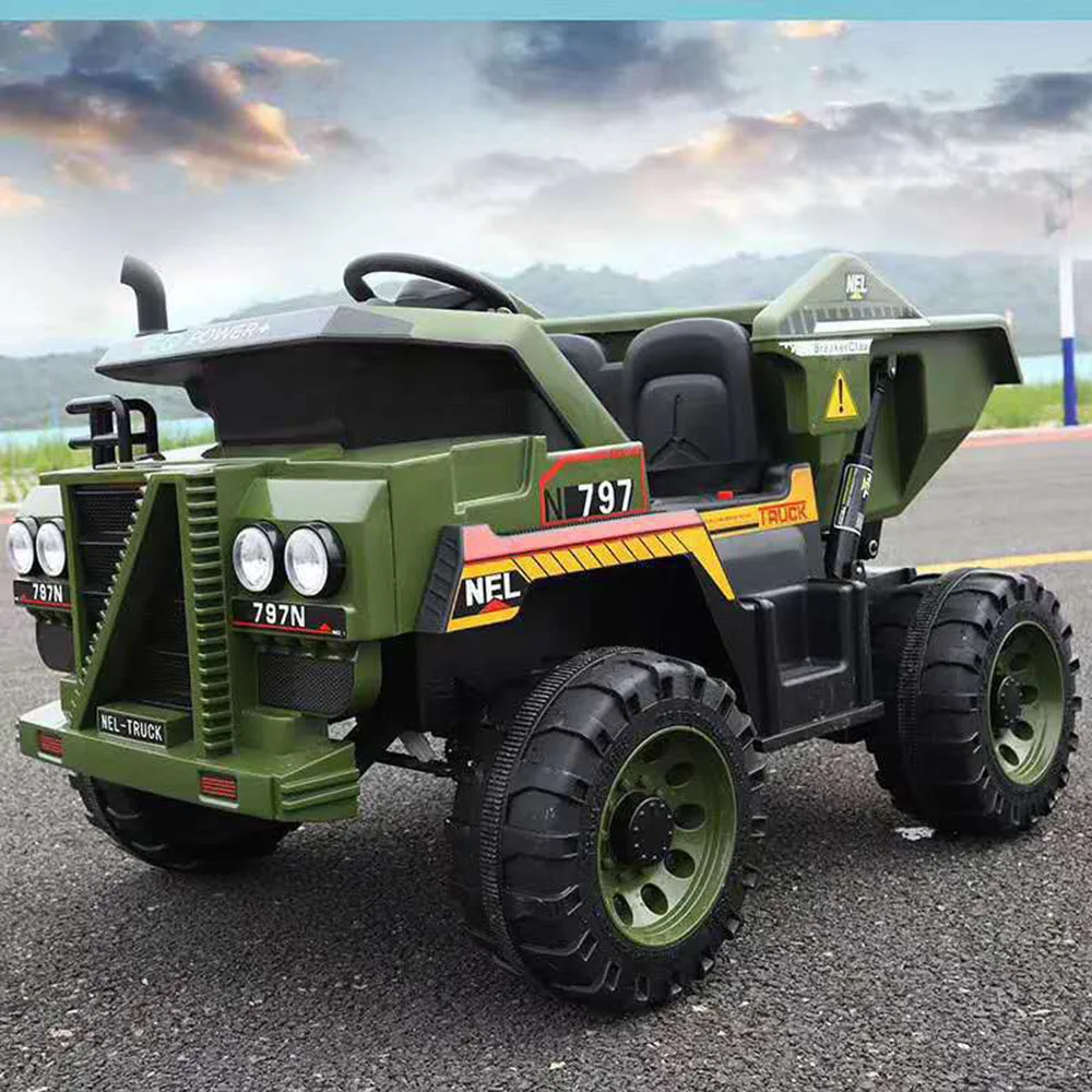 Full Scale Cool Trendy Style Children's Battery Powered Ride-On Electric Four Wheel Dual Drive off Road Vehicle Toy Car