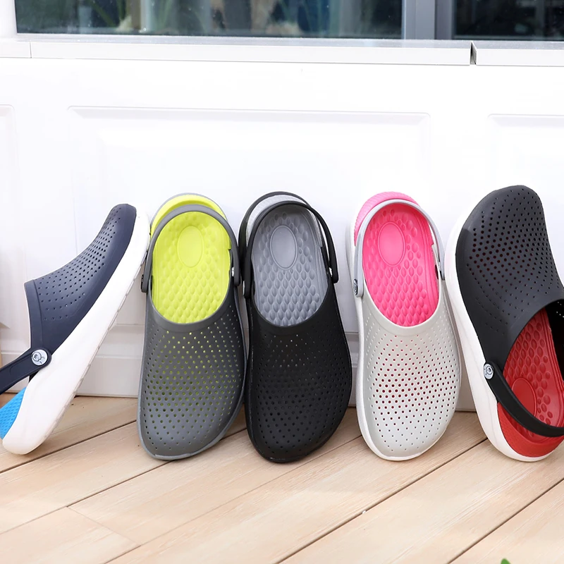 
 2021 для мужчин; Модные пляжные сандалии; Сезон лето; Мужская повседневная обувь без шнуровки и молнии на малышей, обувь, Тапочки, 7 видов цветов размеры 36-46 унисекс водонепроницаемого материала; Водонепроницаемая обувь пляжные сандалии  