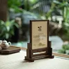 Walnut wood picture frame display stand