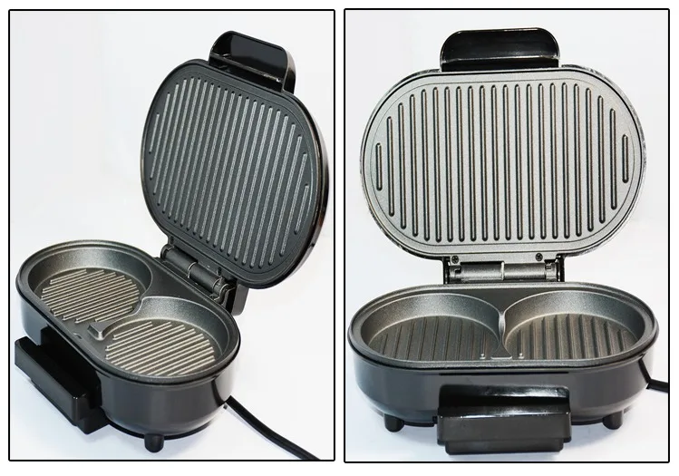 CUKYI Mini Steak Panini Hamburger Grill Meat Roaster Machine Egg Frying Pan Sandwich Maker ciabatta Bread Oven Breakfast BBQ