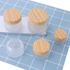 Clclear glass jar bamboo lid