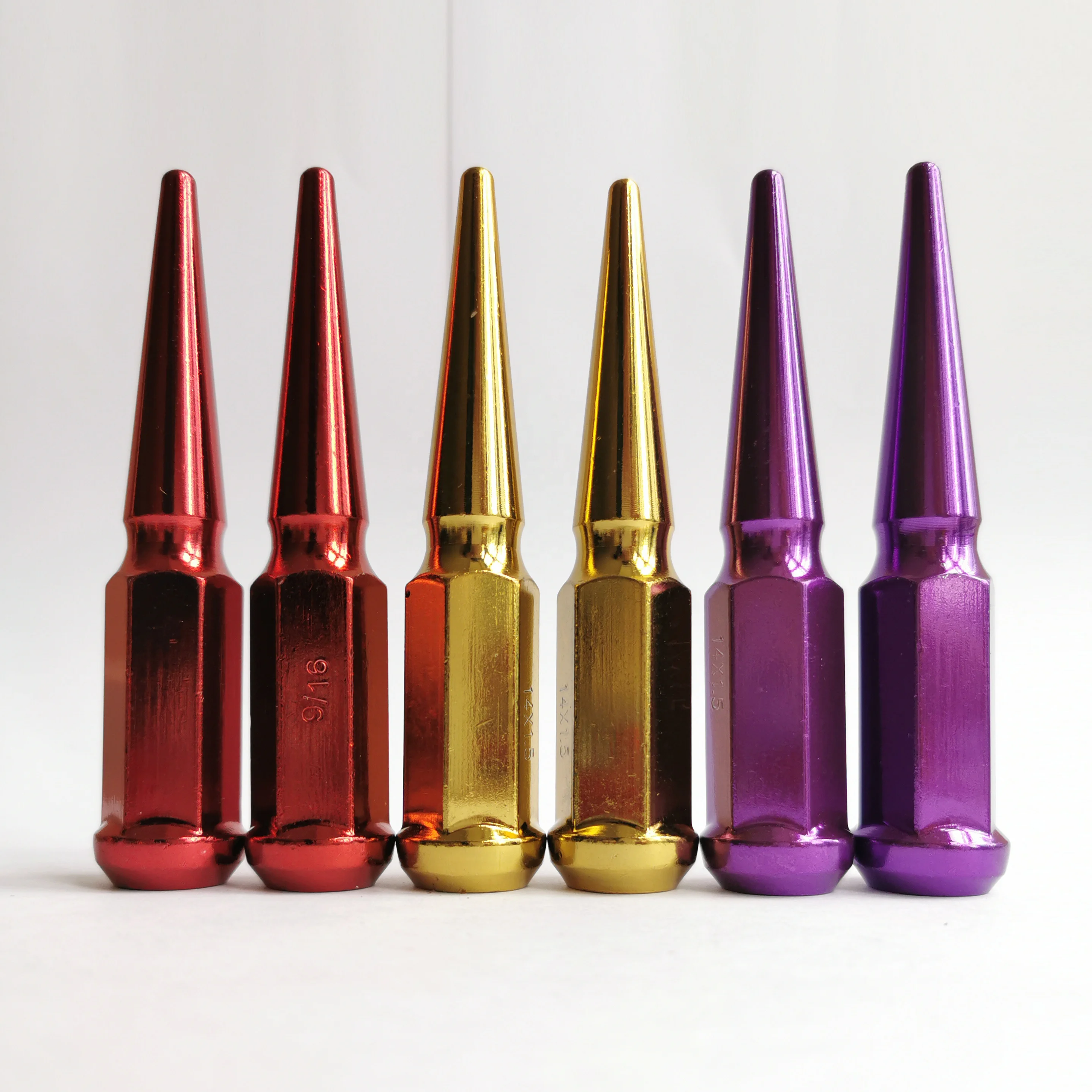 Bullet Racing Car Colorful Spike Wheel Lug Nut and Bolt Hub Modification Nut