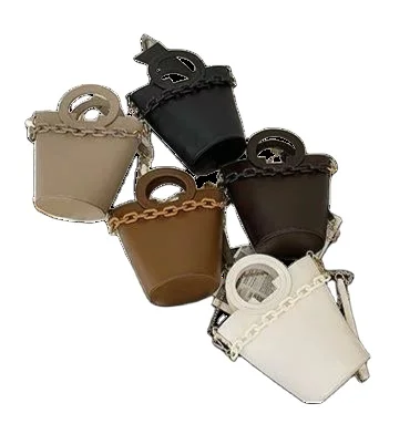 Fashion Customizable Design Chain Circle Tote Shoulder Bag Crossbody Bucket Bag