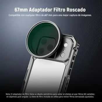 NEEWER Phone Cage Compatible con iPhone 17 Pro MAX, Quick Release Video Rig Estabilizador Accesorios con 67mm Anillo Filtro detail image