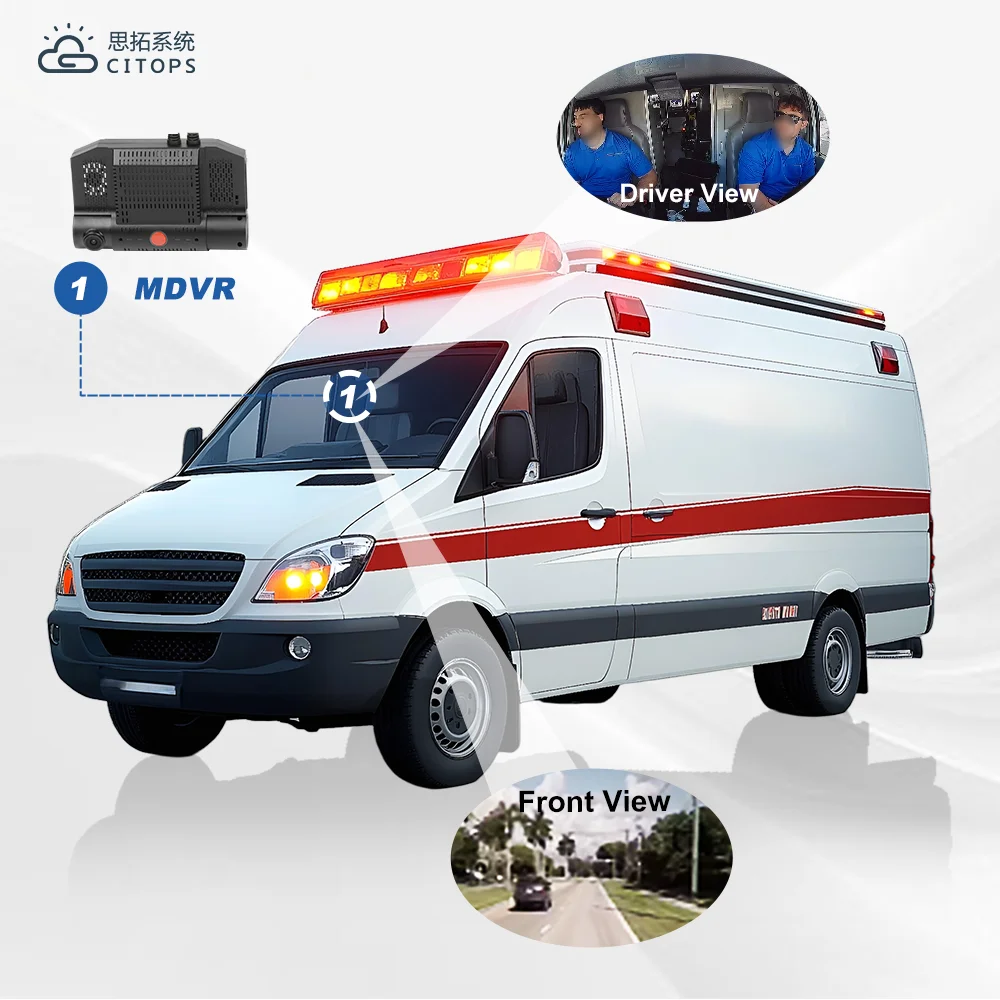 product dual camera 2ch 1080p mobile mdvr car dvr front  driver remote monitoring vehicle dvr 4g gps dual tf card taxi recording system-5